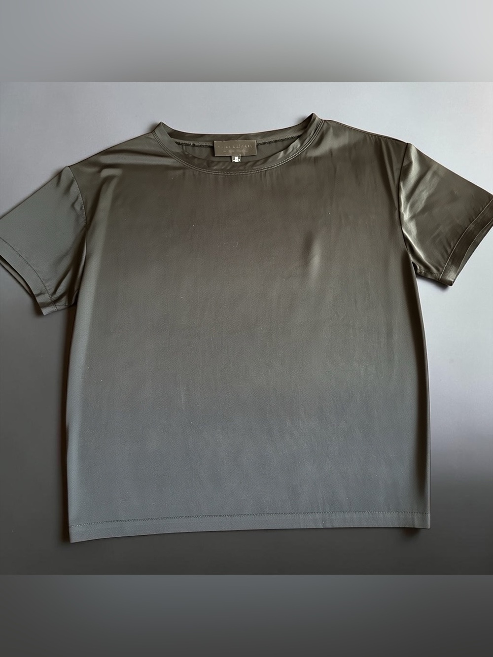 Nili Lotan N.L. Issue Boxy Short Sleeve Rayon Blouse Black Top Luxury Sz XS